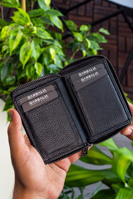 Zoozie Bags Set Billetera y Cinturón de Cuero Genuino Negro